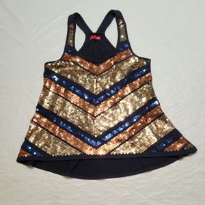 Bongo colorful sequin tank top. Size medium